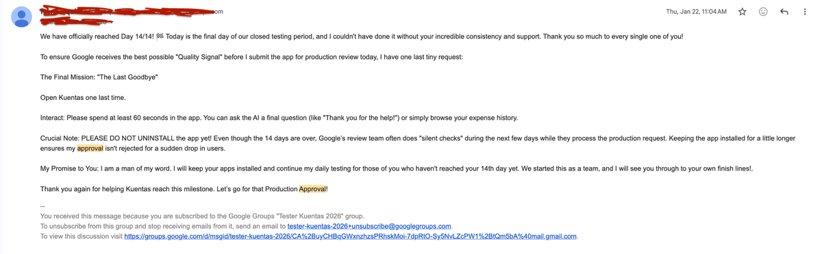 Dev stuck - Approved after additional PlayStoreReady testers